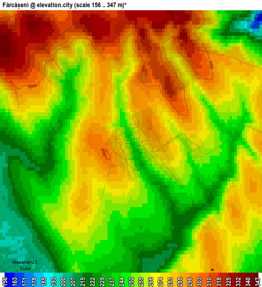 Fărcășeni elevation map