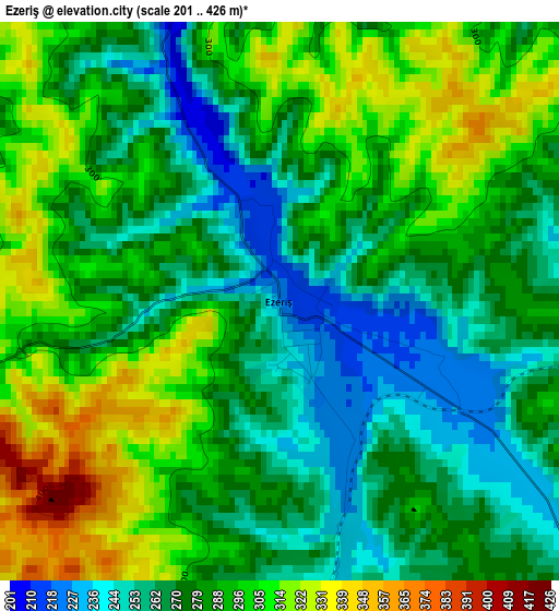 Ezeriş elevation map