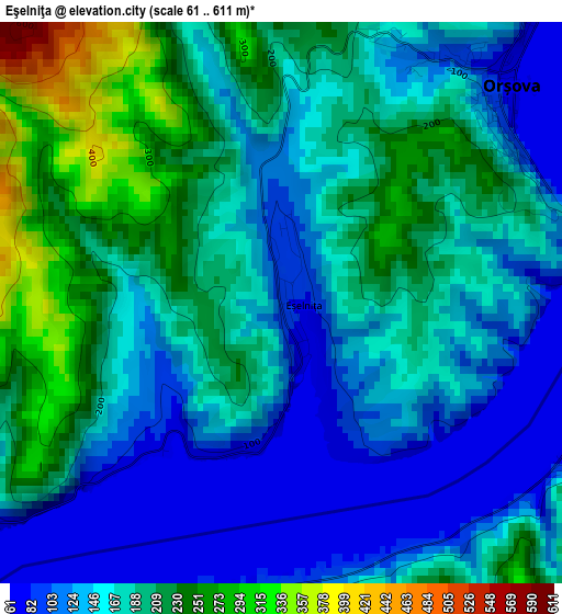 Eşelniţa elevation map