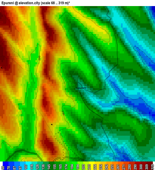 Epureni elevation map