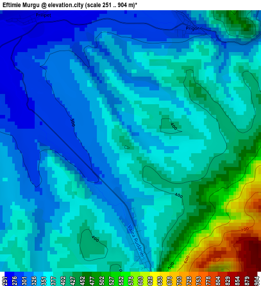 Eftimie Murgu elevation map