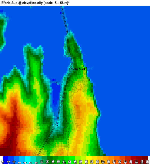 Eforie Sud elevation map