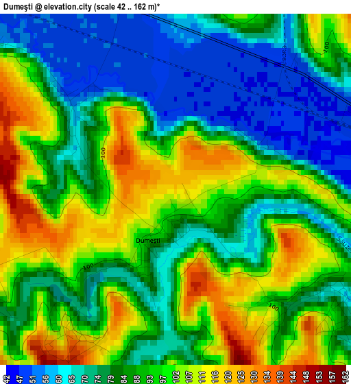 Dumeşti elevation map