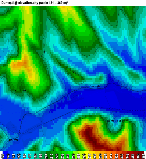 Dumeşti elevation map