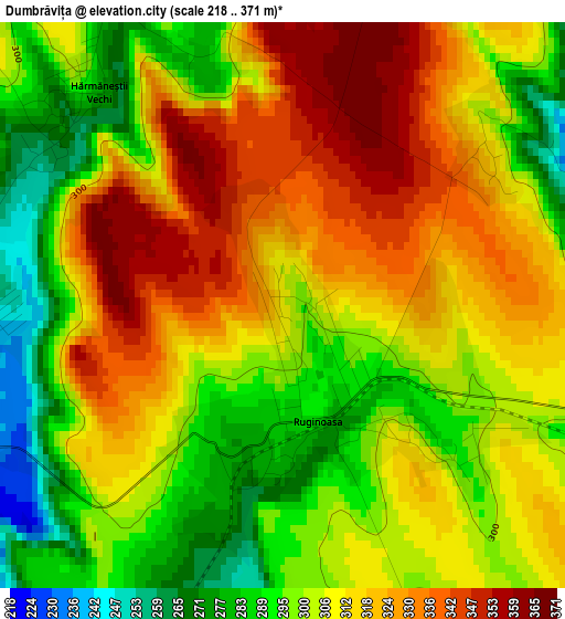 Dumbrăvița elevation map