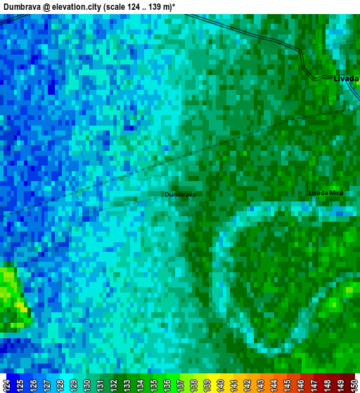 Dumbrava elevation map