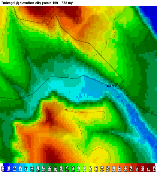 Dulceşti elevation map