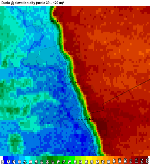 Dudu elevation map