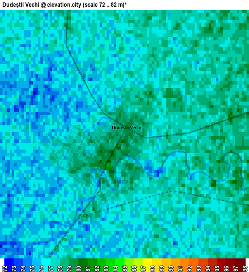 Dudeştii Vechi elevation map