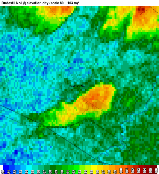 Dudeștii Noi elevation map