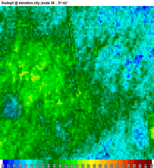 Dudeşti elevation map