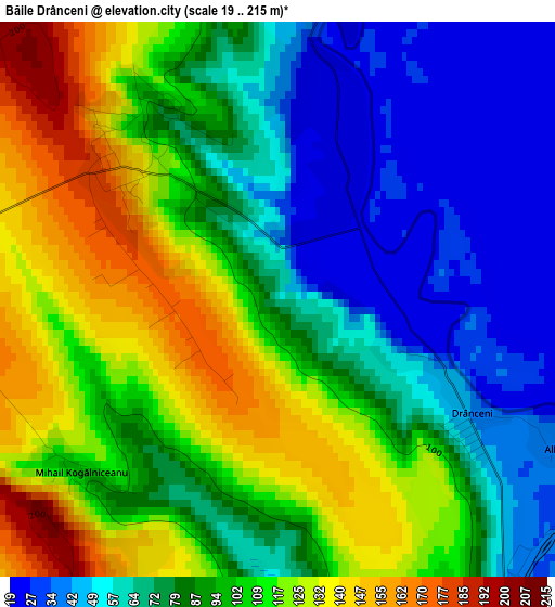 Băile Drânceni elevation map