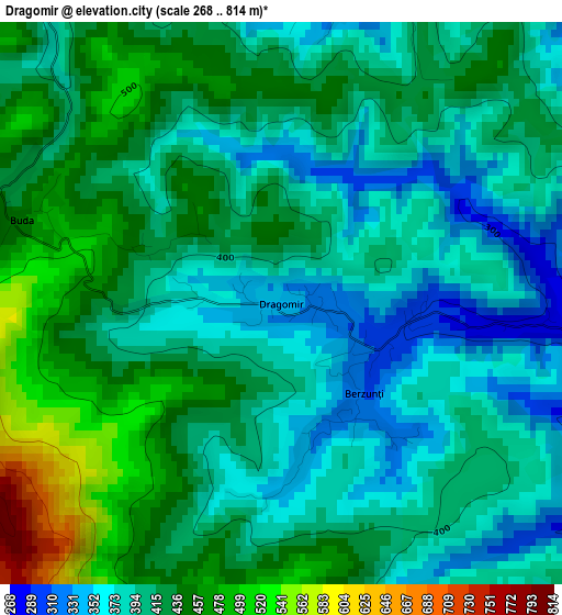 Dragomir elevation map