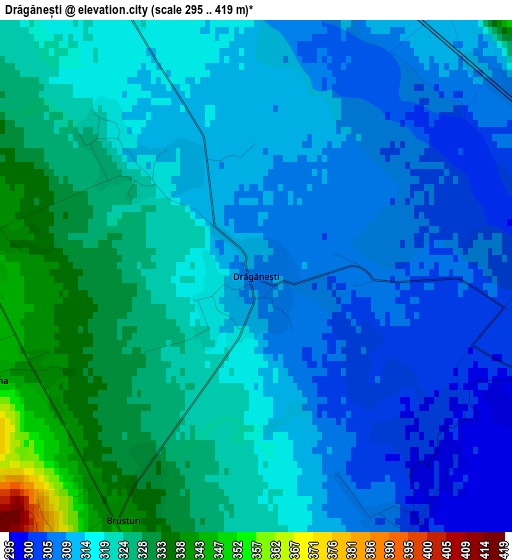 Drăgănești elevation map