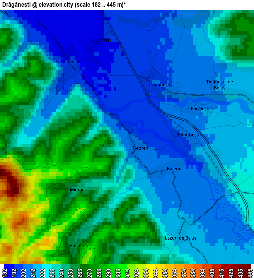 Drăgăneşti elevation map