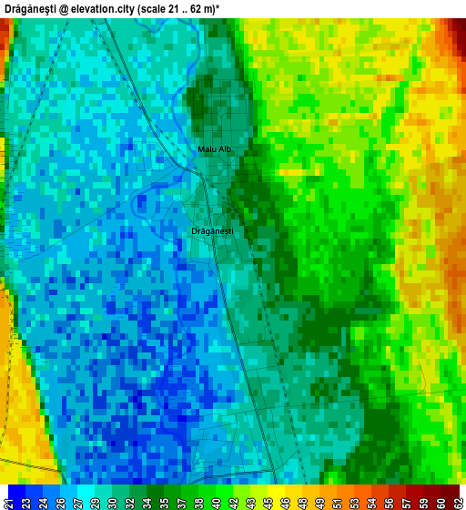 Drăgăneşti elevation map