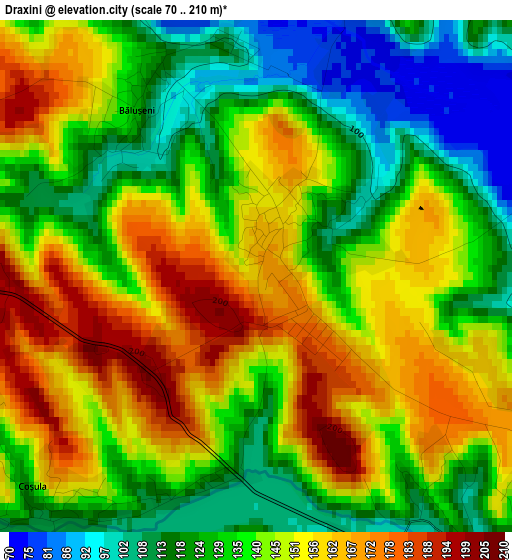 Draxini elevation map