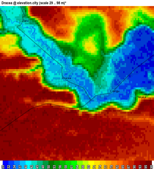 Dracea elevation map