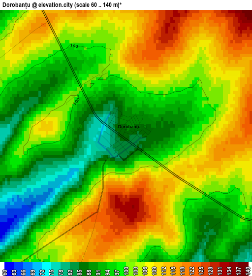 Dorobanțu elevation map