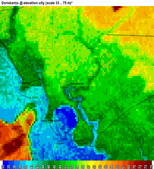 Dorobanțu elevation map