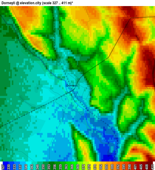 Dorneşti elevation map