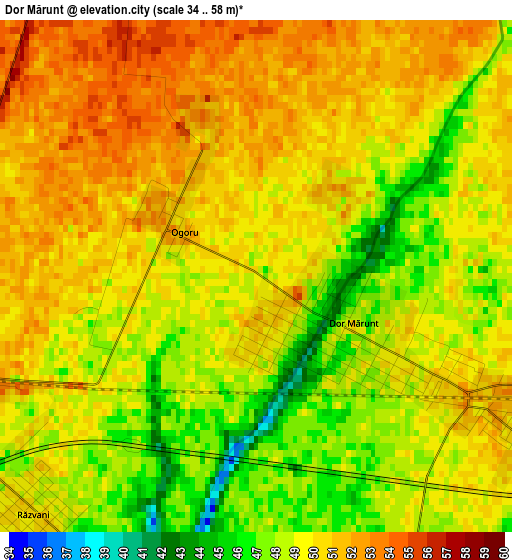 Dor Mărunt elevation map