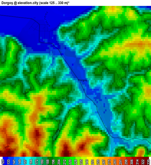 Dorgoş elevation map