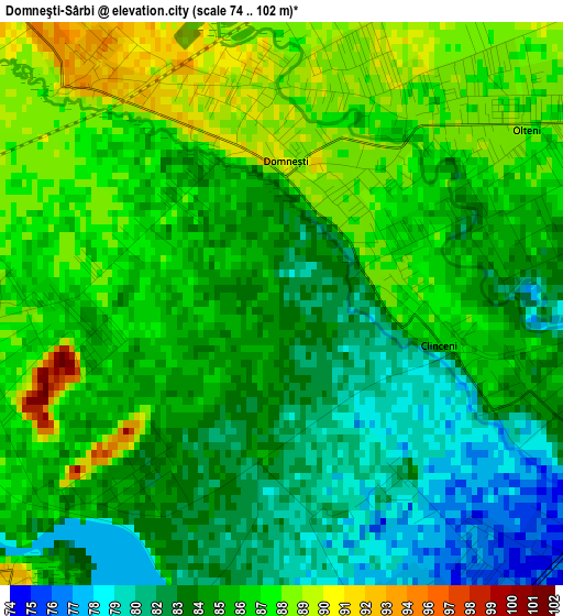 Domneşti-Sârbi elevation map