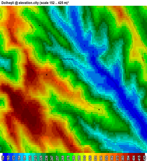 Dolheşti elevation map