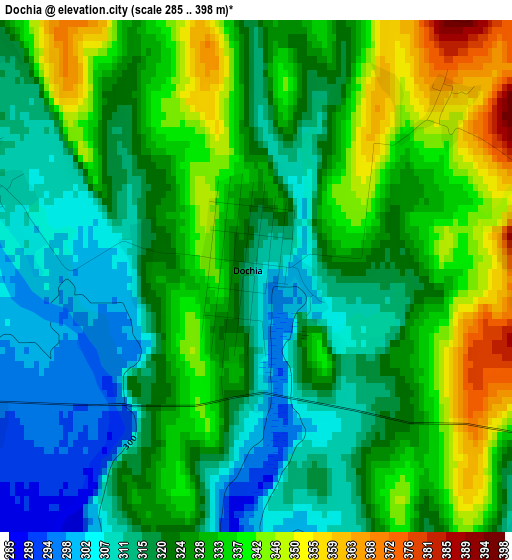 Dochia elevation map