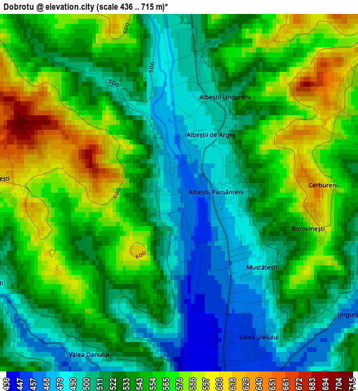 Dobrotu elevation map