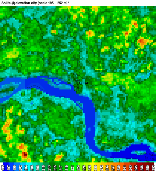 Solita elevation map