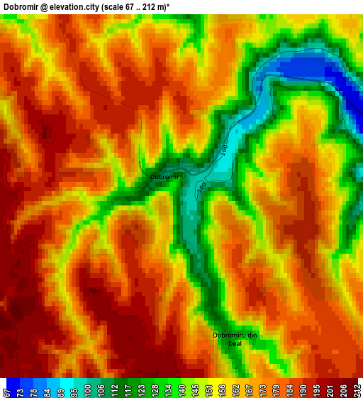 Dobromir elevation map