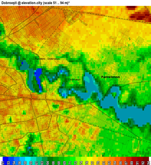 Dobroeşti elevation map