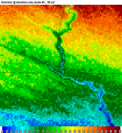 Dobridor elevation map