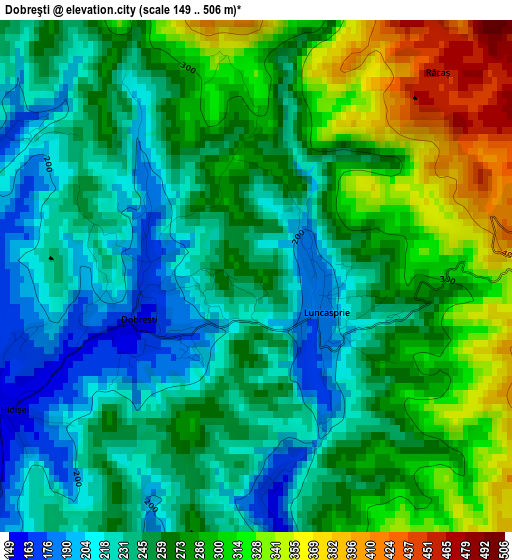 Dobreşti elevation map