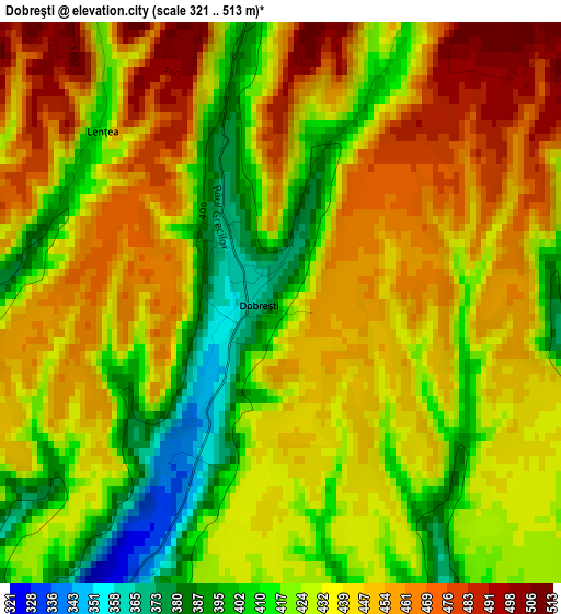 Dobreşti elevation map