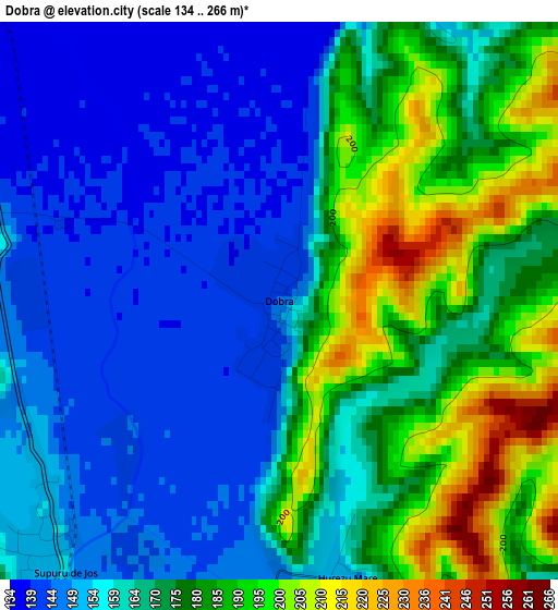 Dobra elevation map