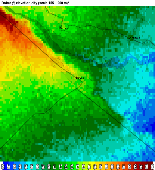 Dobra elevation map