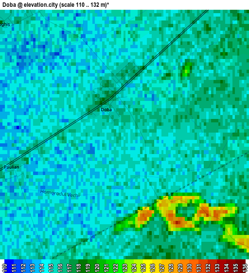 Doba elevation map