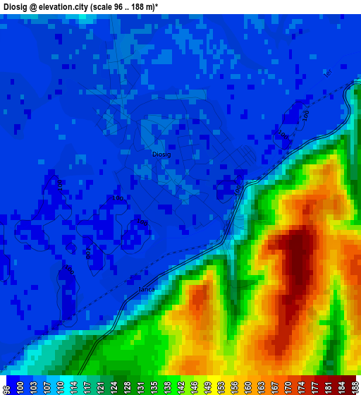 Diosig elevation map