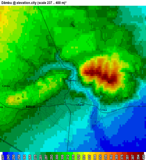 Dâmbu elevation map