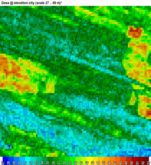 Desa elevation map