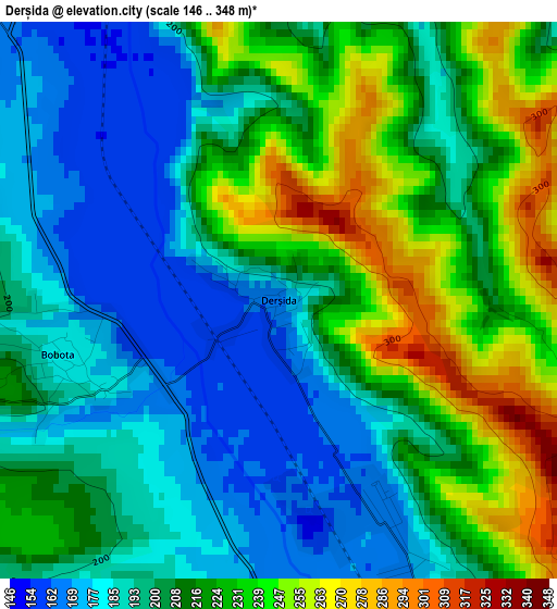 Derșida elevation map