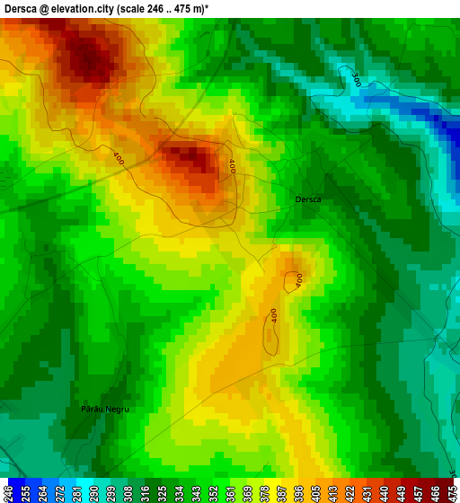 Dersca elevation map