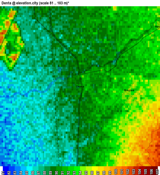 Denta elevation map