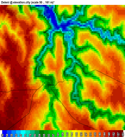 Deleni elevation map