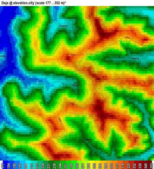 Deja elevation map