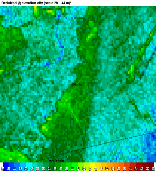 Dedulești elevation map