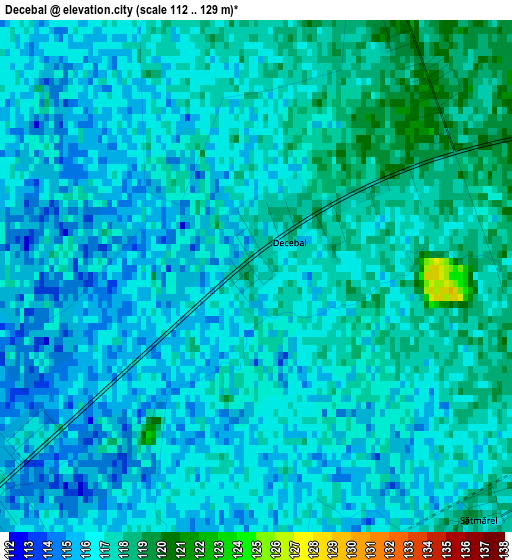 Decebal elevation map